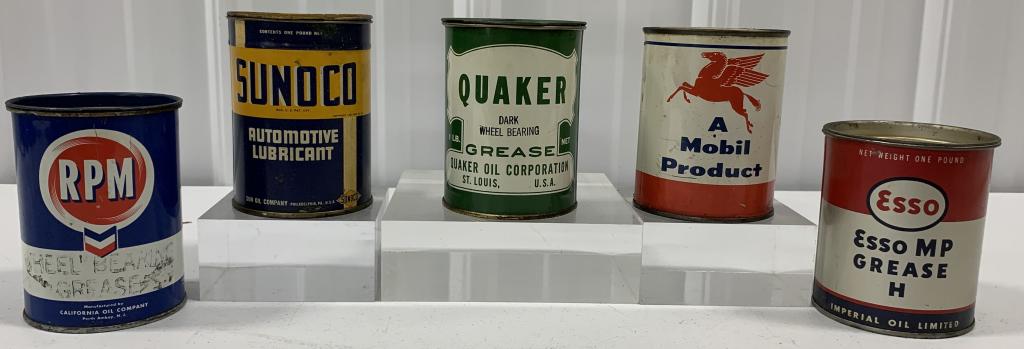 lot of 5 Oil Co Cans Esso, Sunoco, RPM others (1 of 5)