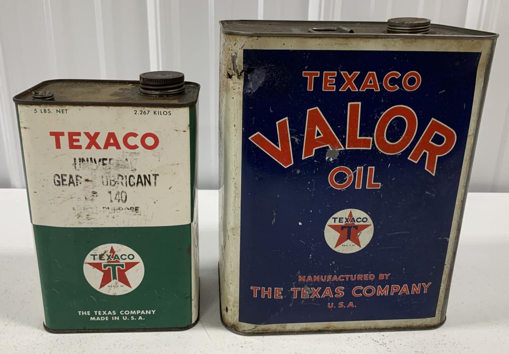 lot of 2 Texaco Oil Can & Gear Lubricant (1 of 3)