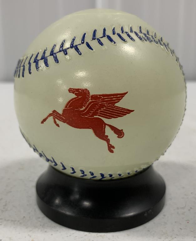 Mobil Glass Baseball Bank (1 of 2)