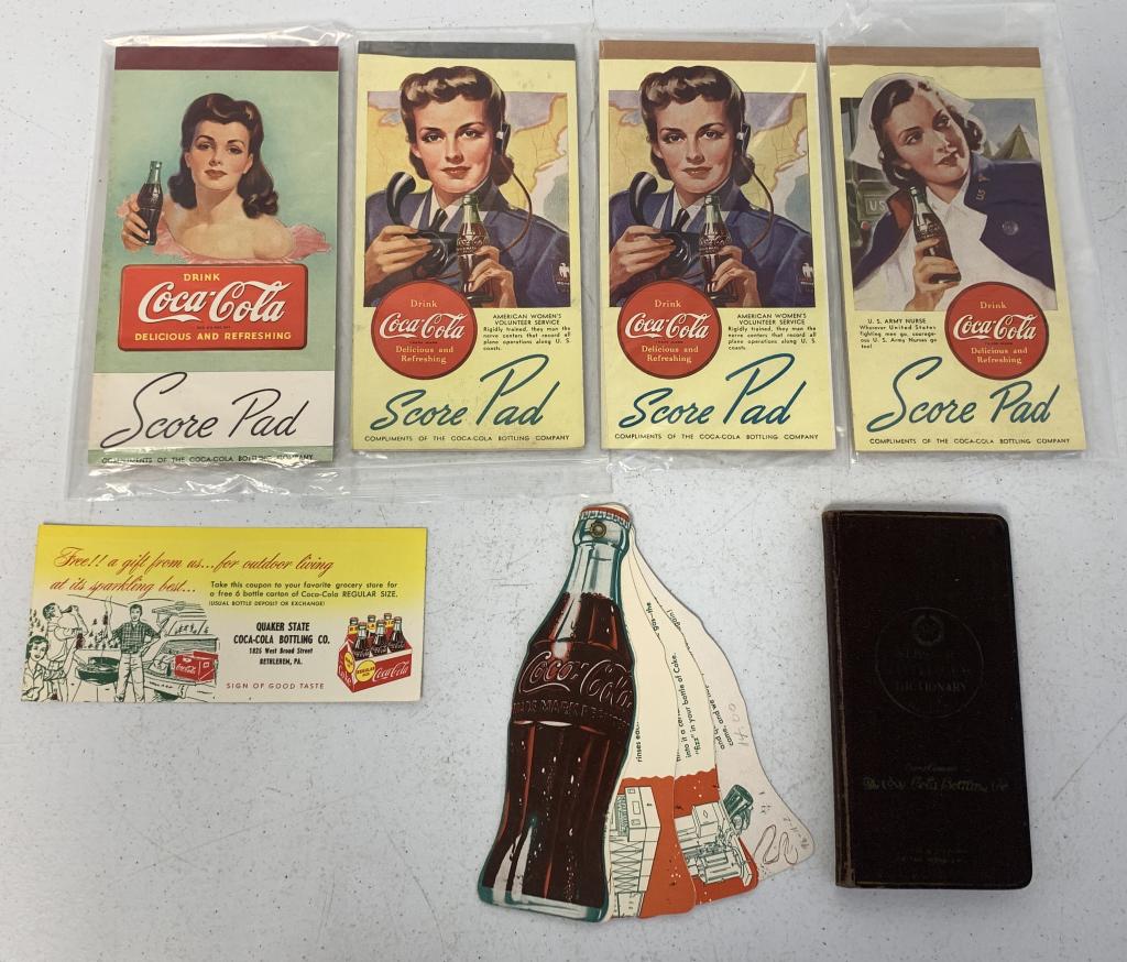 lot of 7 Coca Cola Score Pads, Plant Tour, other (1 of 6)