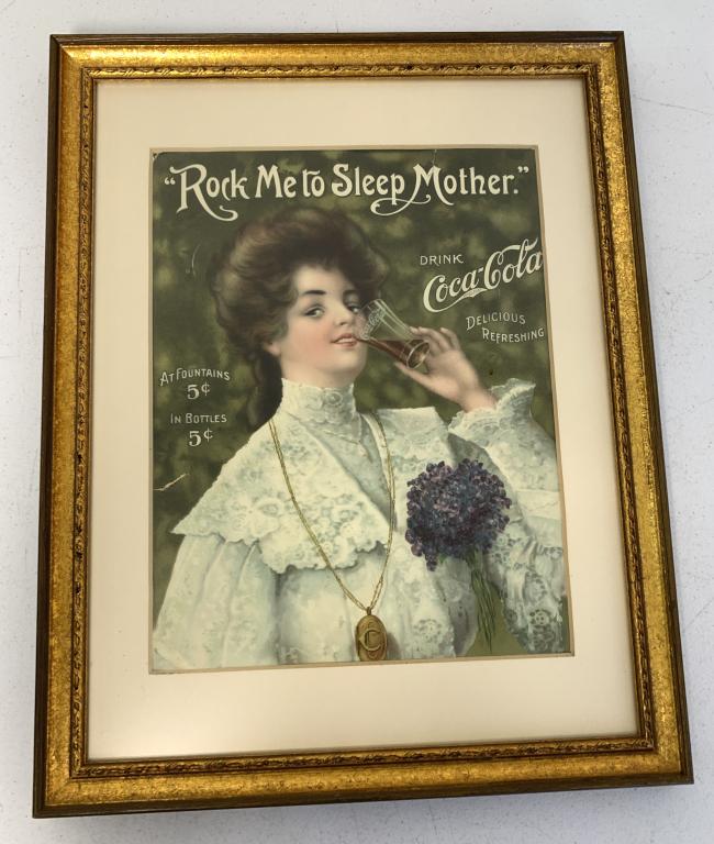 Framed Coca Cola Rock Me to Sleep Mother Ad (1 of 5)