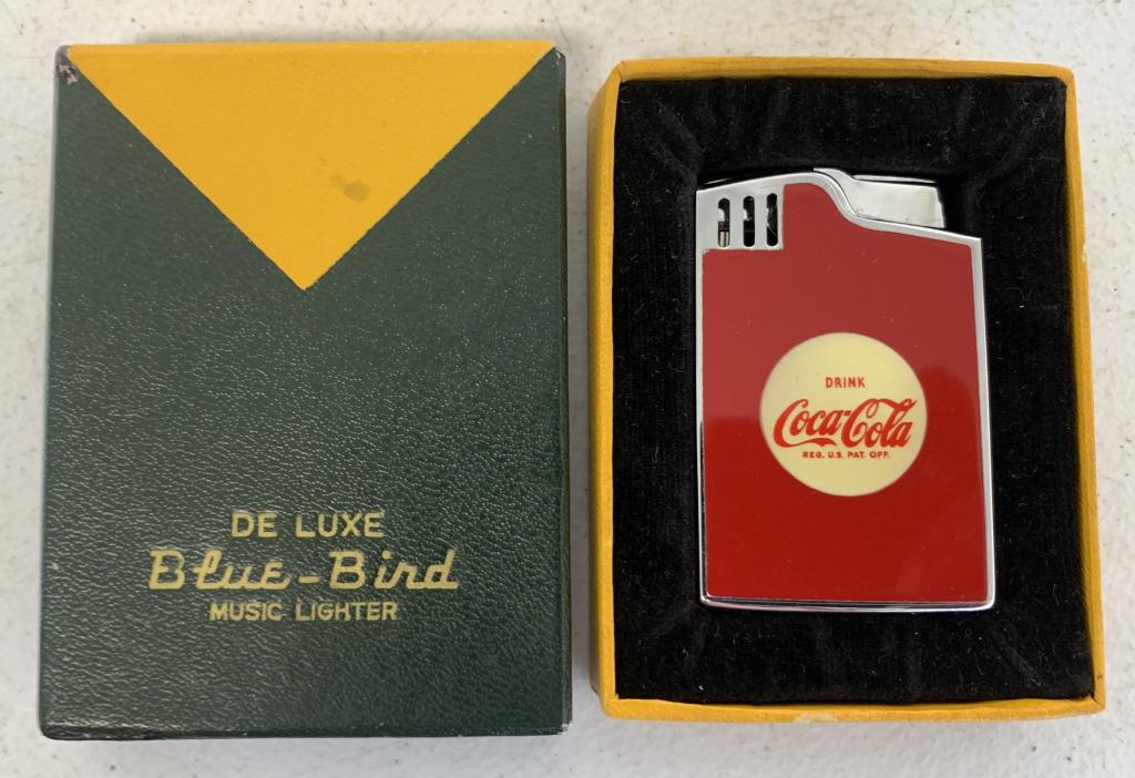 Coca Cola Blue-Bird Musical Lighter (1 of 4)