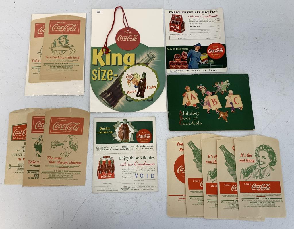 lot of 10+ Coca Cola ads, booklet, coupons (1 of 5)