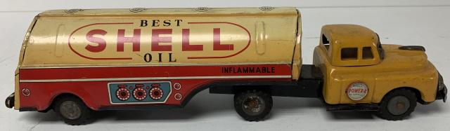 Tin Shell Oil Friction Tractor Trailer/Japan (1 of 6)