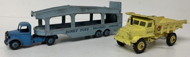 lot of 2 Dinky Toys Car Carrier & Dump Truck (1 of 6)