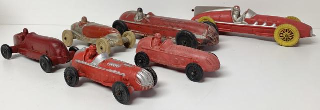 lot of 6 Auburn & Sun Rubber Race Cars (1 of 9)