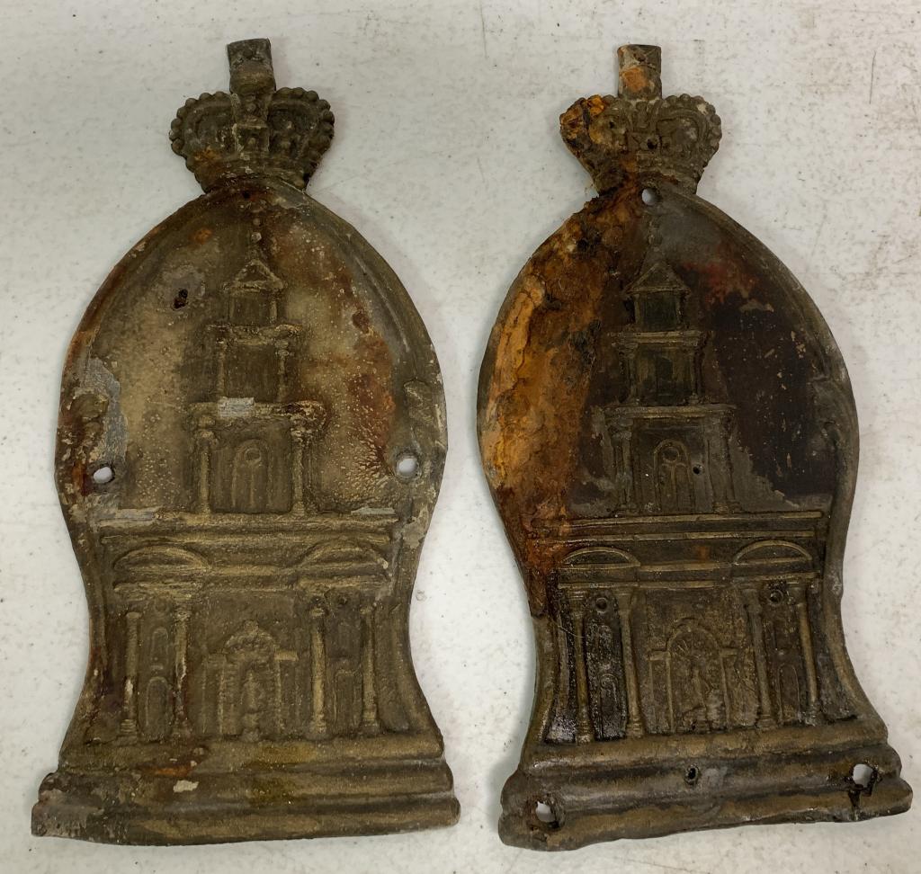 Lot of 2 Royal Exchange Assurance Fire Marks (1 of 5)