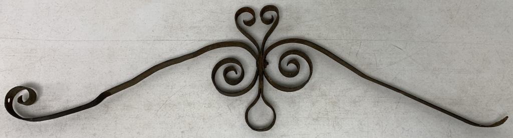 Ornamental Metal Bracket: one end is broken, 40" long