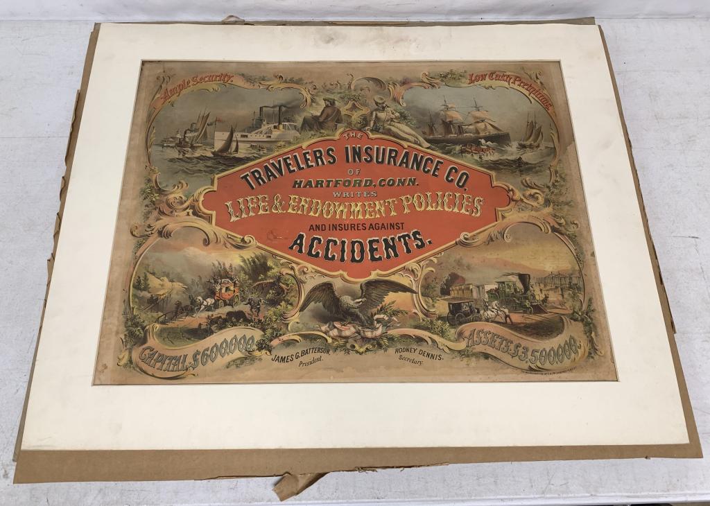 Travelers Insurance Co Lithograph (1 of 6)