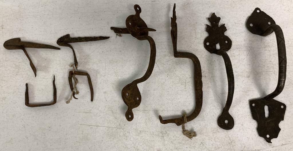 (7)Early Hand Forged/Blacksmith Made Door Items (1 of 7)