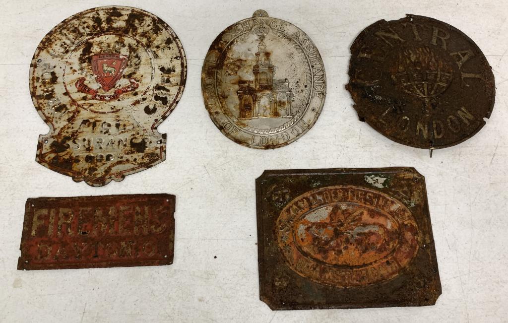(5) Tin Signs Fire Insurance & others (1 of 7)