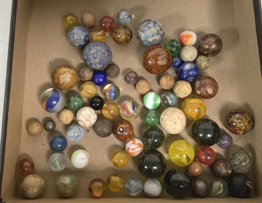 30+ Clay & Glass Marbles (1 of 3)