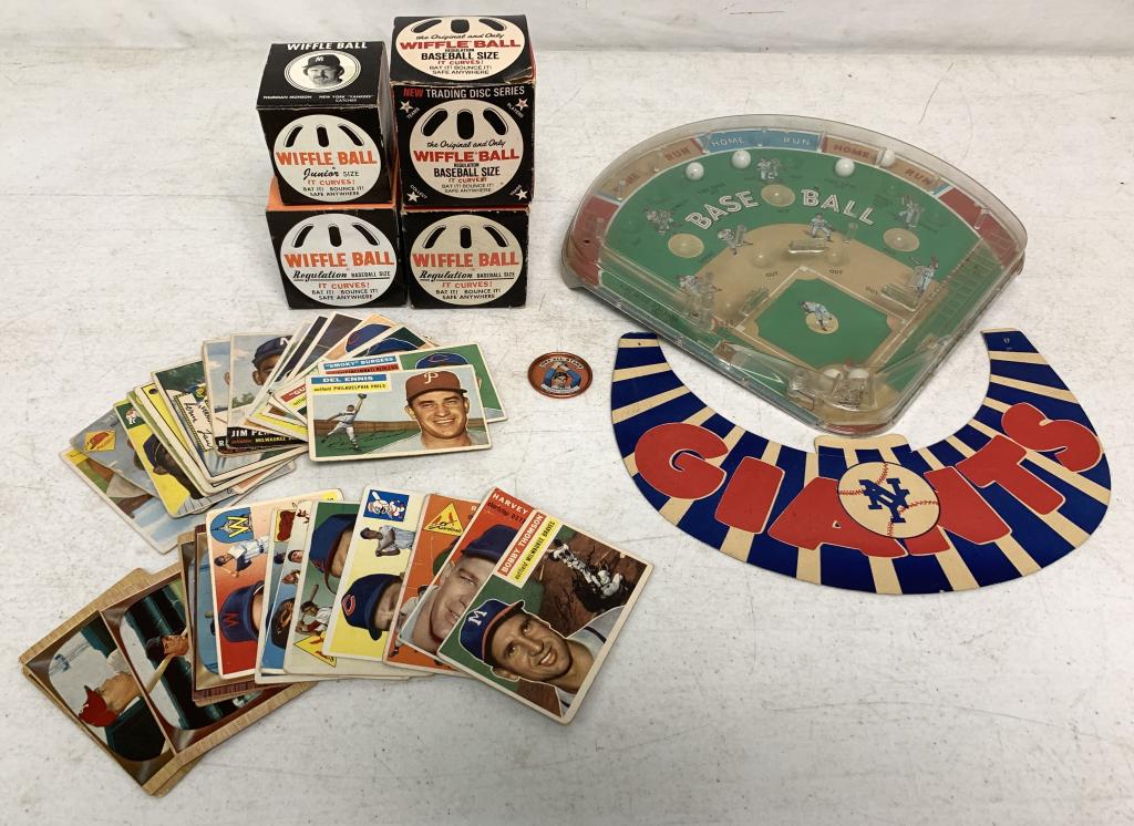 30+ 50's Baseball Cards, Wiffle Balls, Others (1 of 5)