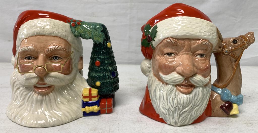 lot of 2 Royal Doulton Santa Claus Toby Mugs (1 of 4)