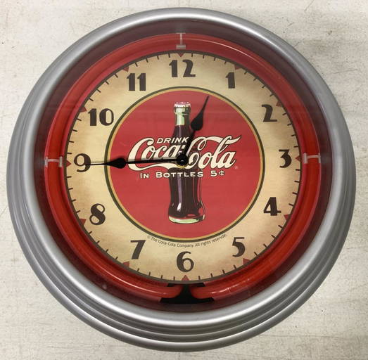 Contemporary Coca Cola Neon Wall Clock Dec 10, 2022 Rentzel's