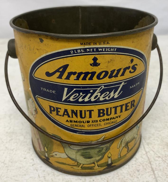 Armour's Veribest Peanut Butter Tin Pail (1 of 4)