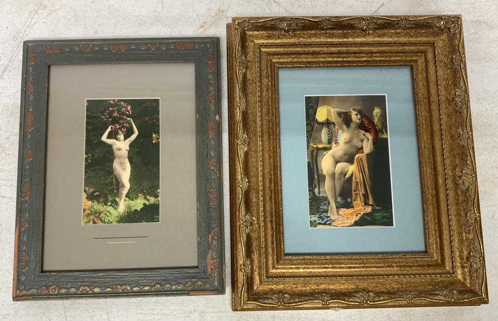 lot of 2 Nudes Framed Pictures early 1900's? (1 of 6)