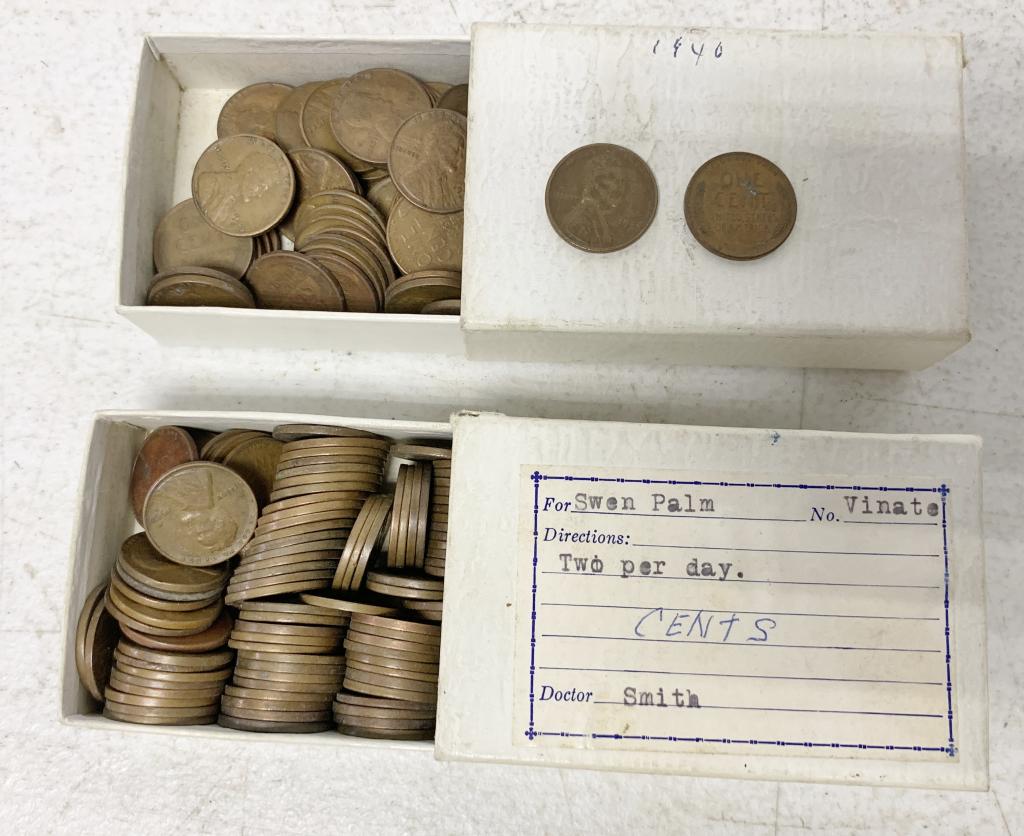lot of 2 Boxes of Wheat Pennies (1 of 2)