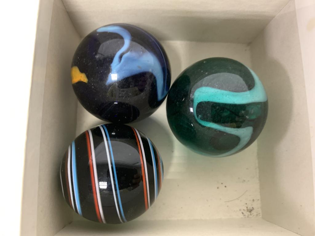 lot of 3 1 1/2" Diameter Marbles (1 of 2)