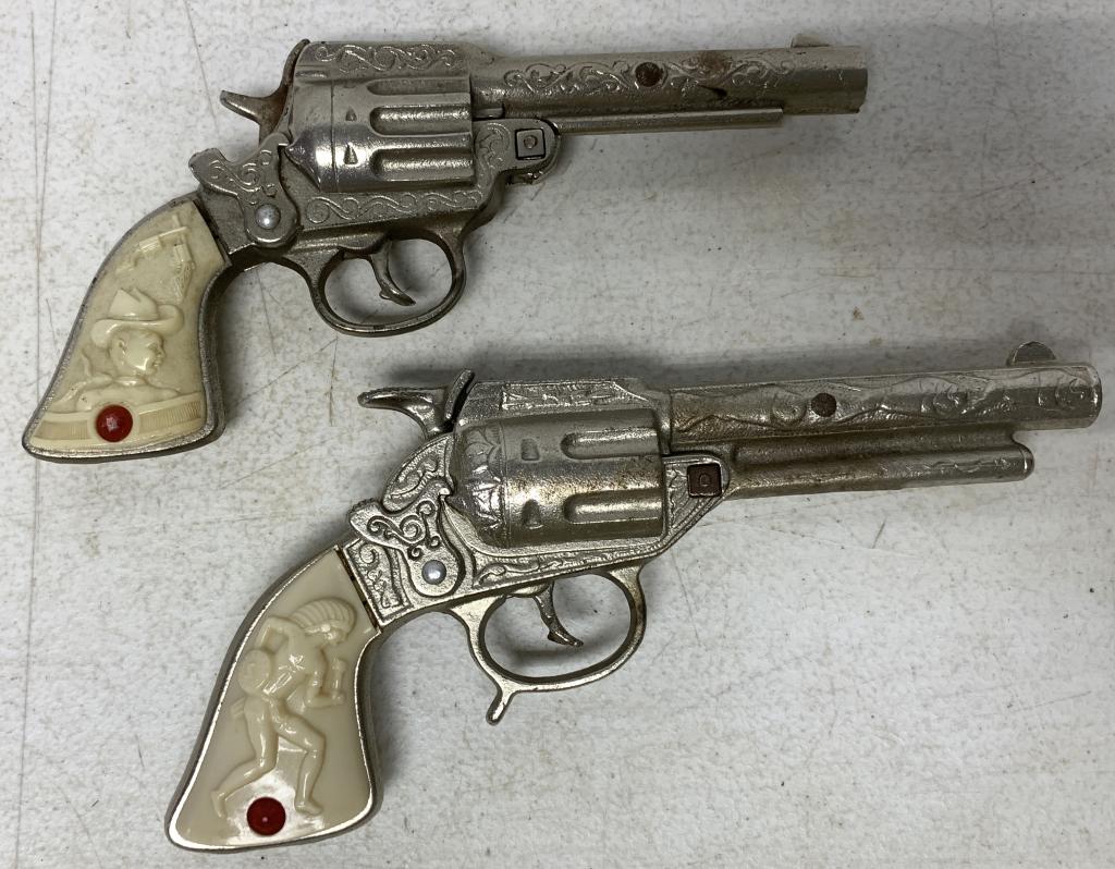 lot of 2 Cowboy King & The Sheriff Cap Guns: has some wear