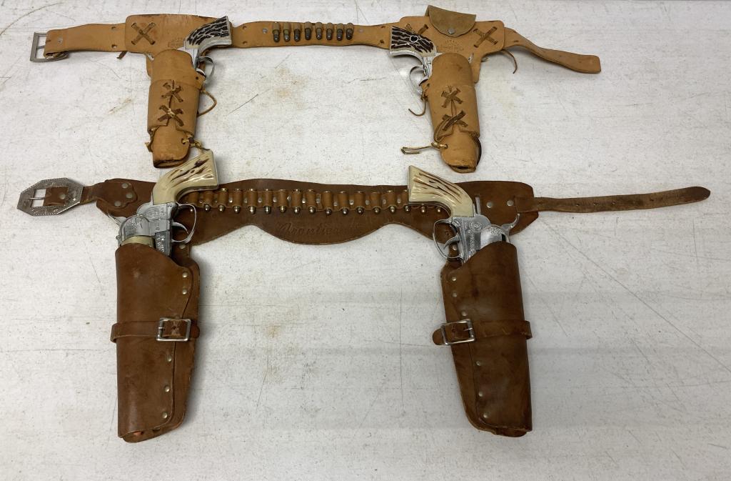 4 Mattel Fanner Toy Guns & 2 Holsters (1 of 7)