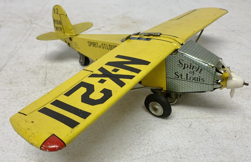 HTC Tin Spirit of St Louis Friction Toy Airplane (1 of 3)
