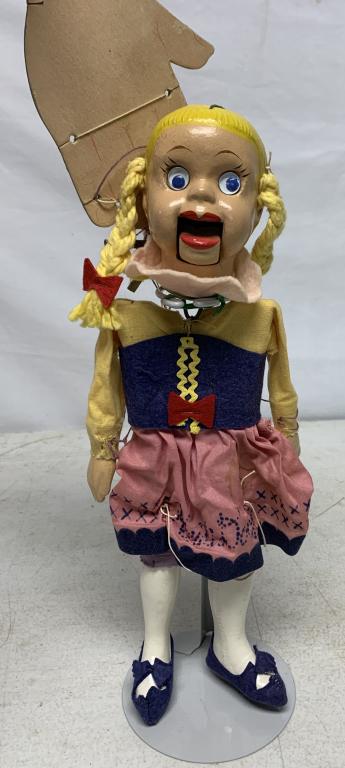 Pig Tail Girl Marionette Puppet (1 of 3)