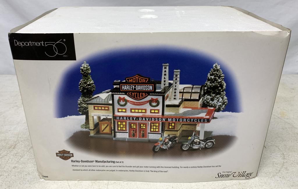 Snow Village Harley Davidson Manufacturing: new in box