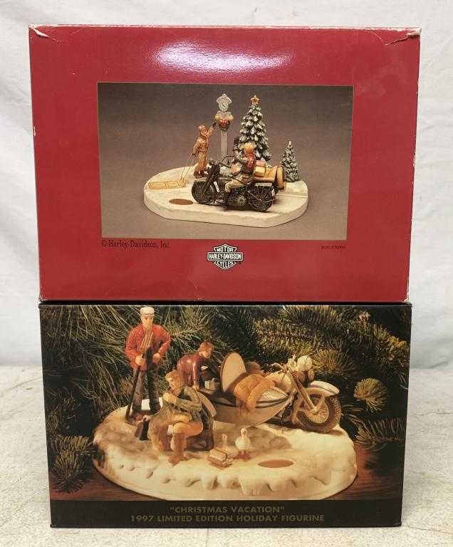 (2) Harley Davidson Holiday Figurines (1 of 4)