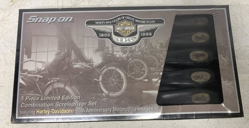 5 Pc SnapOn Harley Davidson Screwdriver set Dec 17, 2022 Rentzel's Auction Service, Inc. in PA