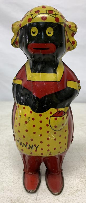 Lindstrom Tin Litho Mammy Wind Up Toy: windup mechanism untested, has scratches especially on the back side