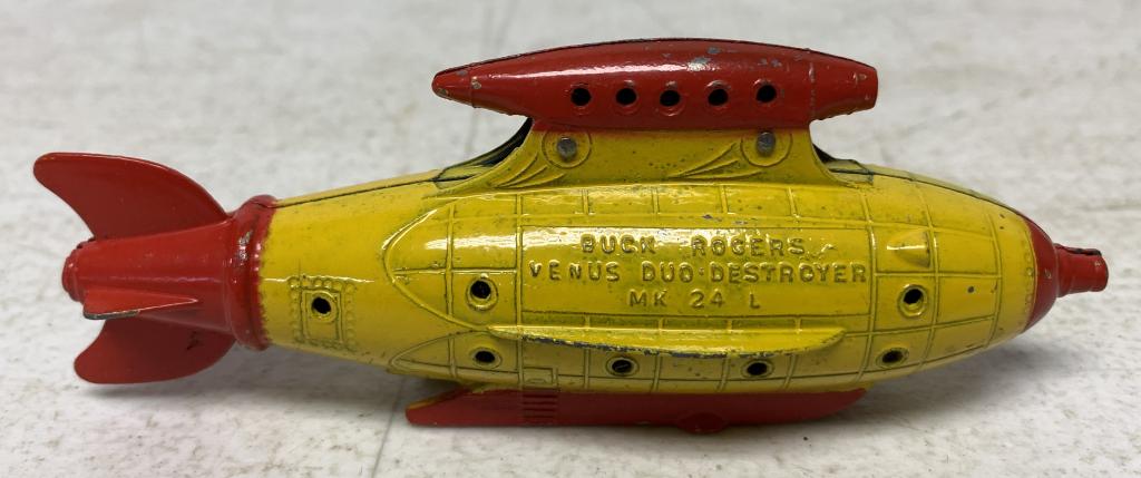 Tootsietoy Buck Rogers Die Cast Spacecraft: marked Venus Duo-Destroyer MK 24 L, some light paint chips
