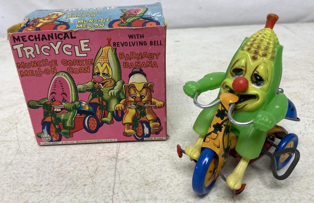 Marx Corkie Corn Mechanical Tricycle w/ Box (1 of 3)