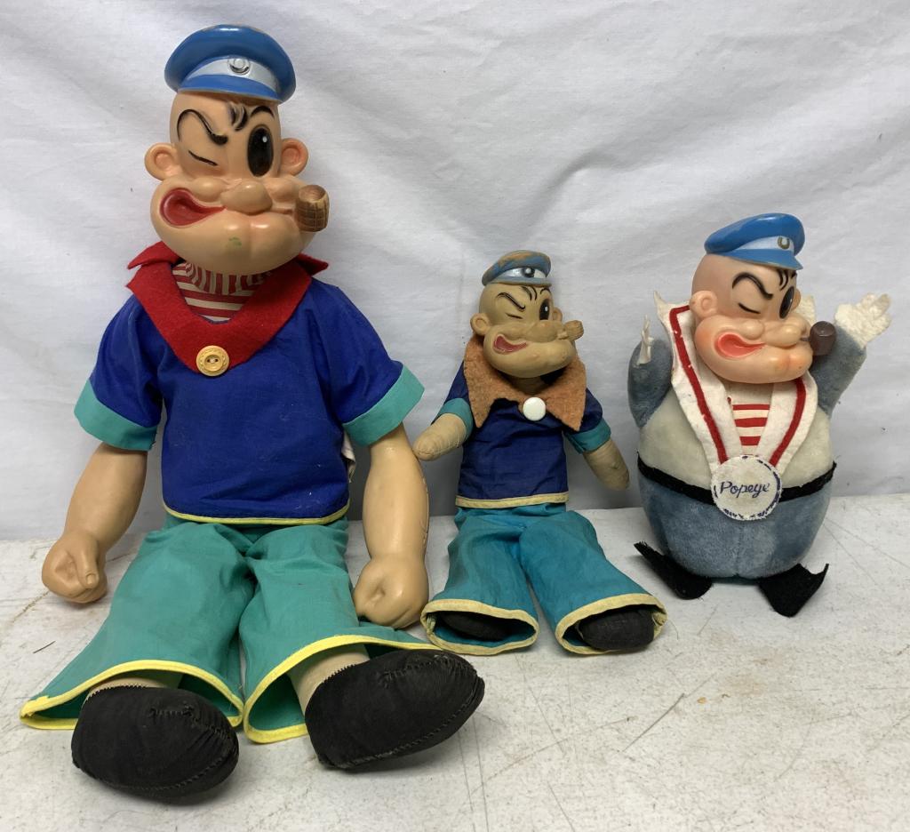 lot of 3 Popeye Plush (1 of 4)