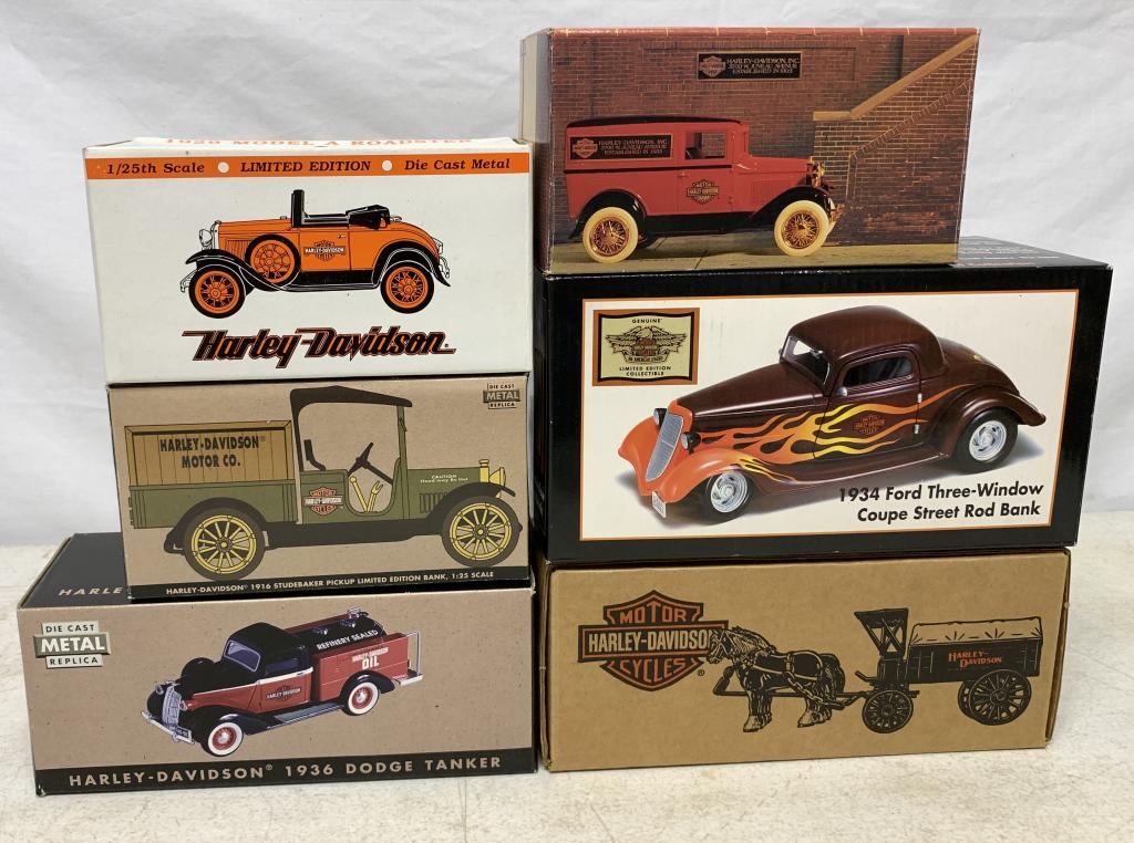 (6) Harley Davidson Die Casts & Banks (1 of 4)