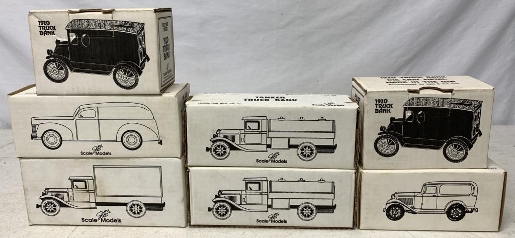 (7)Ertl, Scale Models Die Cast Banks (1 of 5)