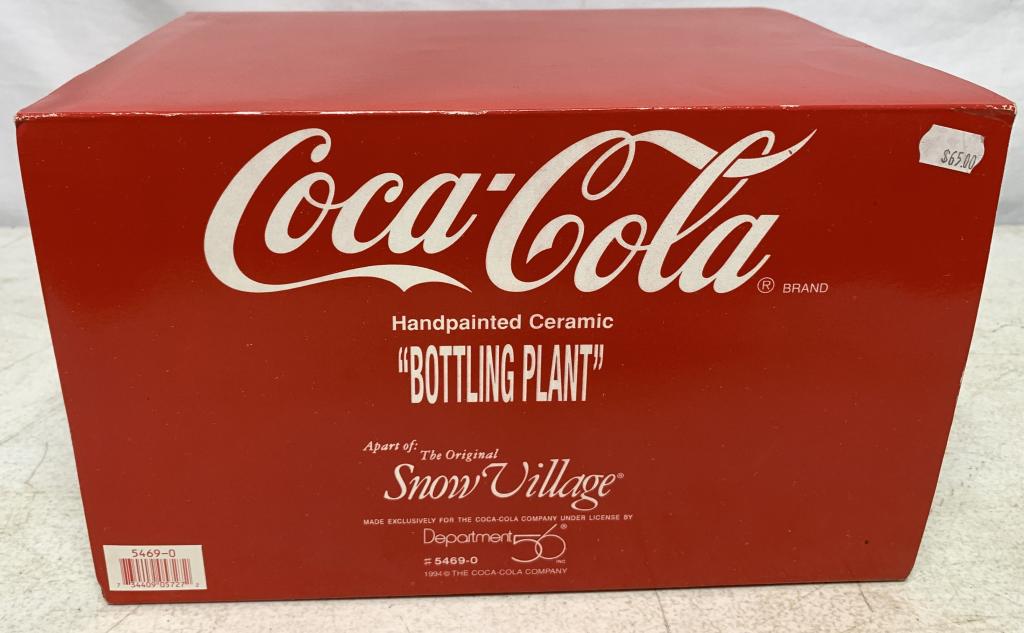 Snow Village Coca Cola Bottling Plant Ceramic (1 of 2)