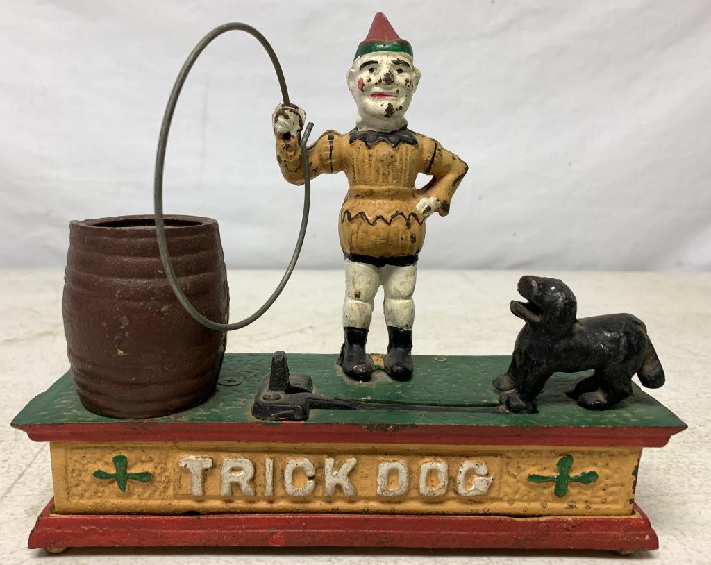 Contemporary Cast Iron Trick Dog Bank (1 of 2)