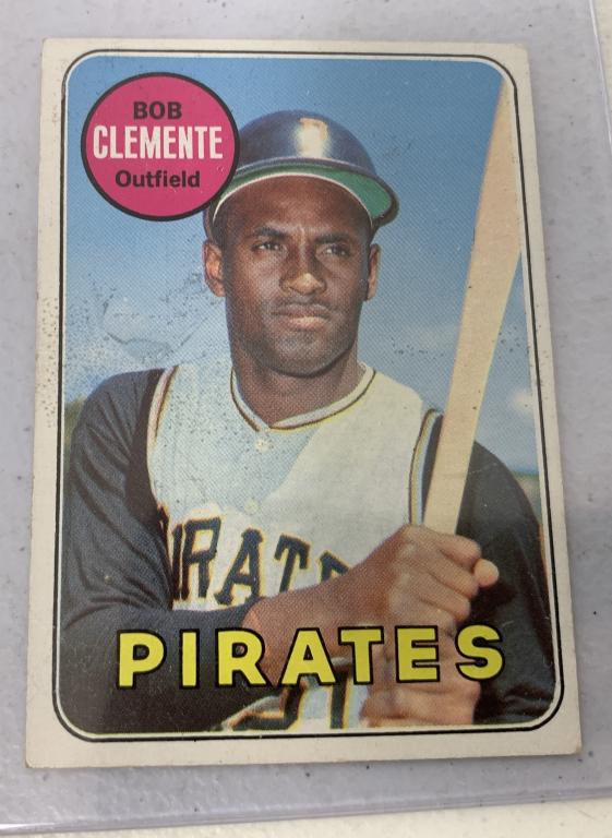 Bob (Roberto) Clemente 1969 Topps Baseball Card (1 of 2)