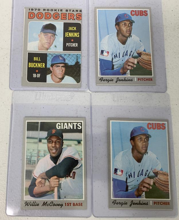 (4)1970 Topps Baseball Cards Jenkins, McCovey (1 of 4)