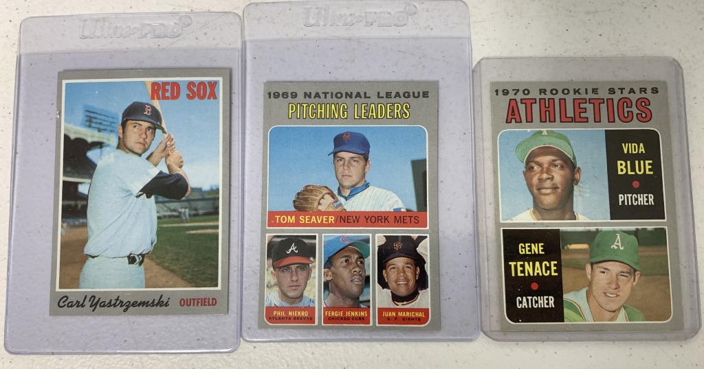 (3) 1970 Topps Baseball Cards Yaz, Seaver (1 of 4)