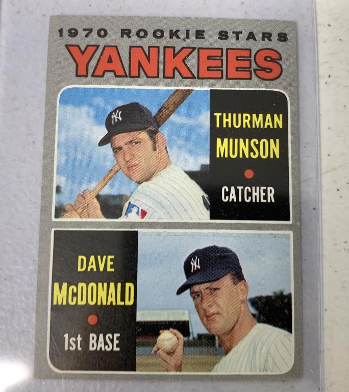 Thurman Munson 1970 Topps Baseball Rookie (1 of 2)