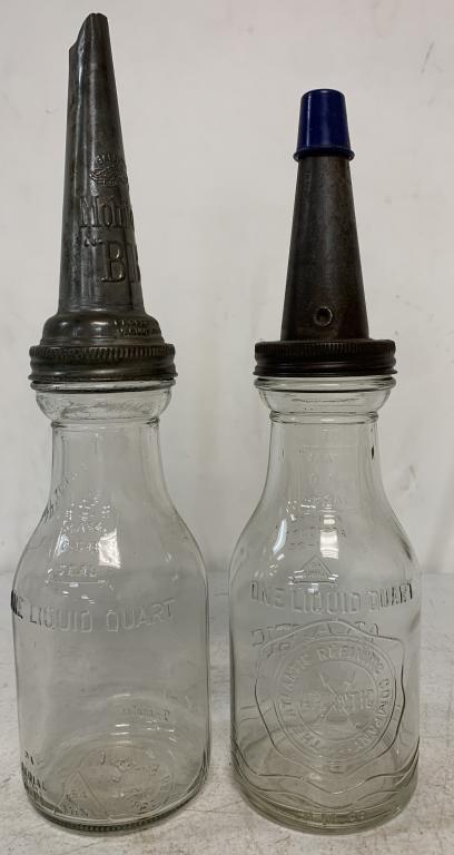 lot of 2 Glass Oil Bottles Atlantic, other (1 of 6)