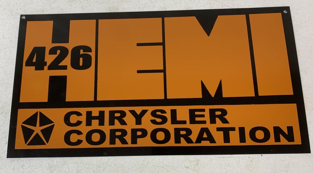 Single Sided Contemporary Chrysler Hemi Sign (1 of 2)