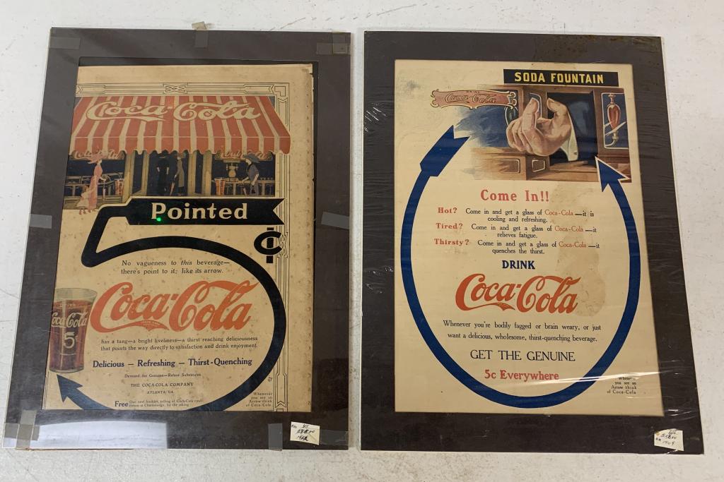 lot of 2 Framed Coca Cola Advertisements (1 of 4)
