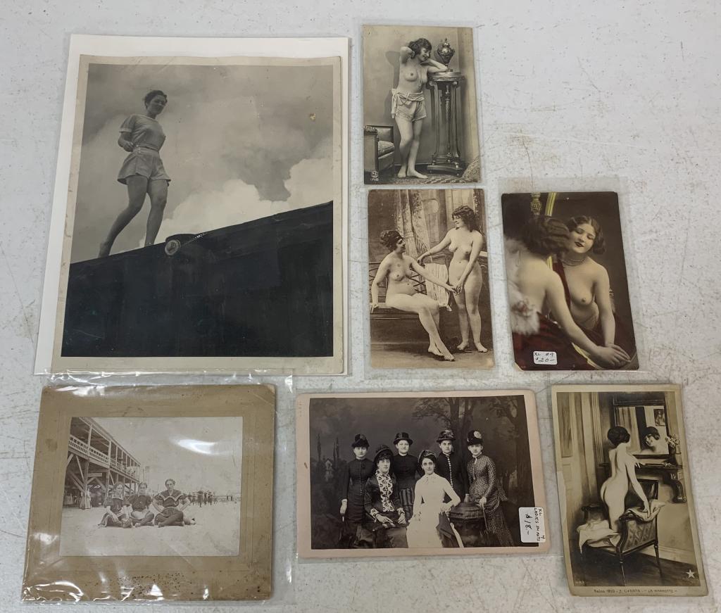 (7) Very Old Photographs including Pin-Ups (1 of 2)