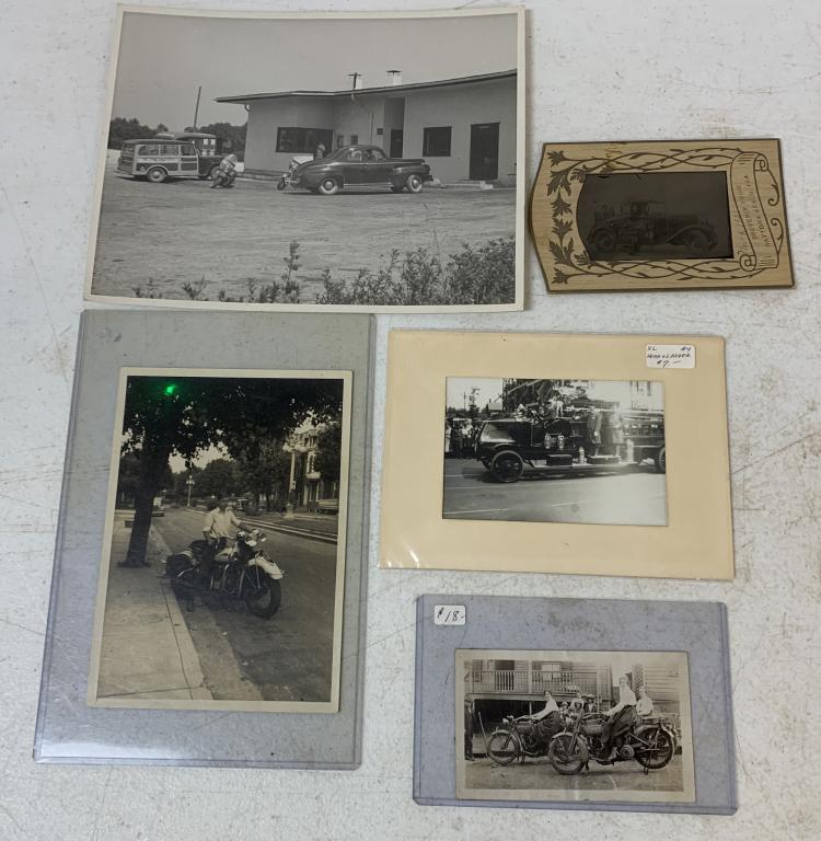 (5) Very Old Photographs, Cars, Motorcycles (1 of 4)