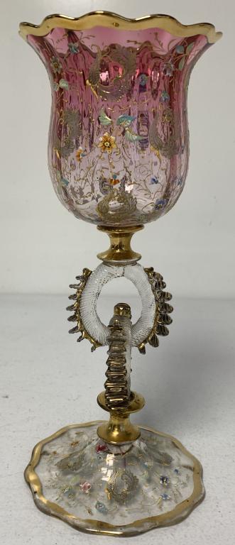 Moser Style Victorian Goblet (1 of 5)