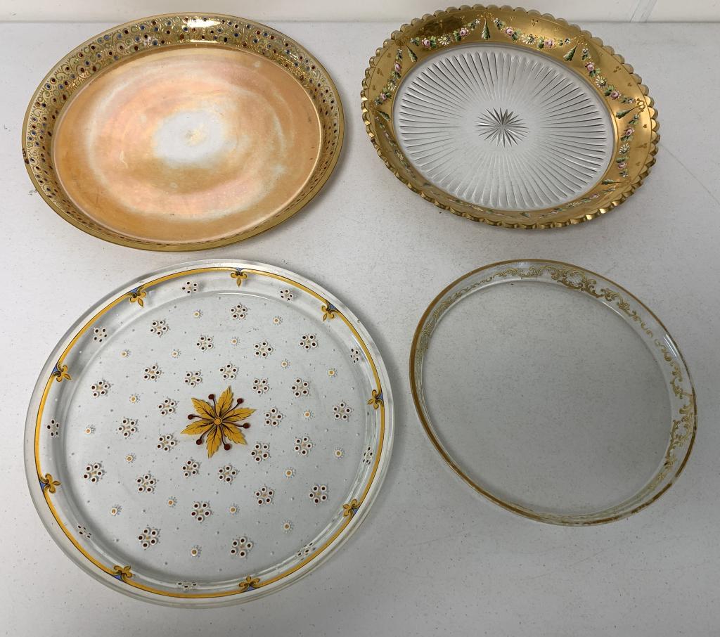 lot of 4 Moser Style Victorian Plates (1 of 7)