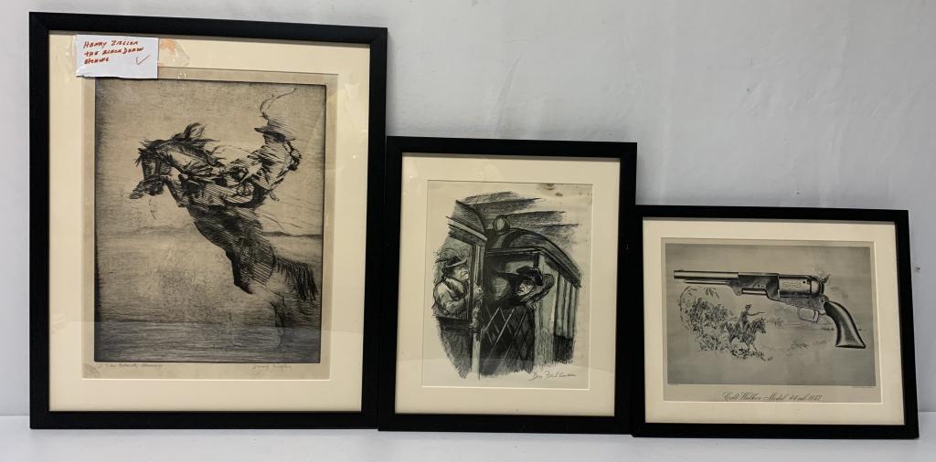 (3) Henry Ziegler, Don Freeman, Colt Etchings (1 of 10)